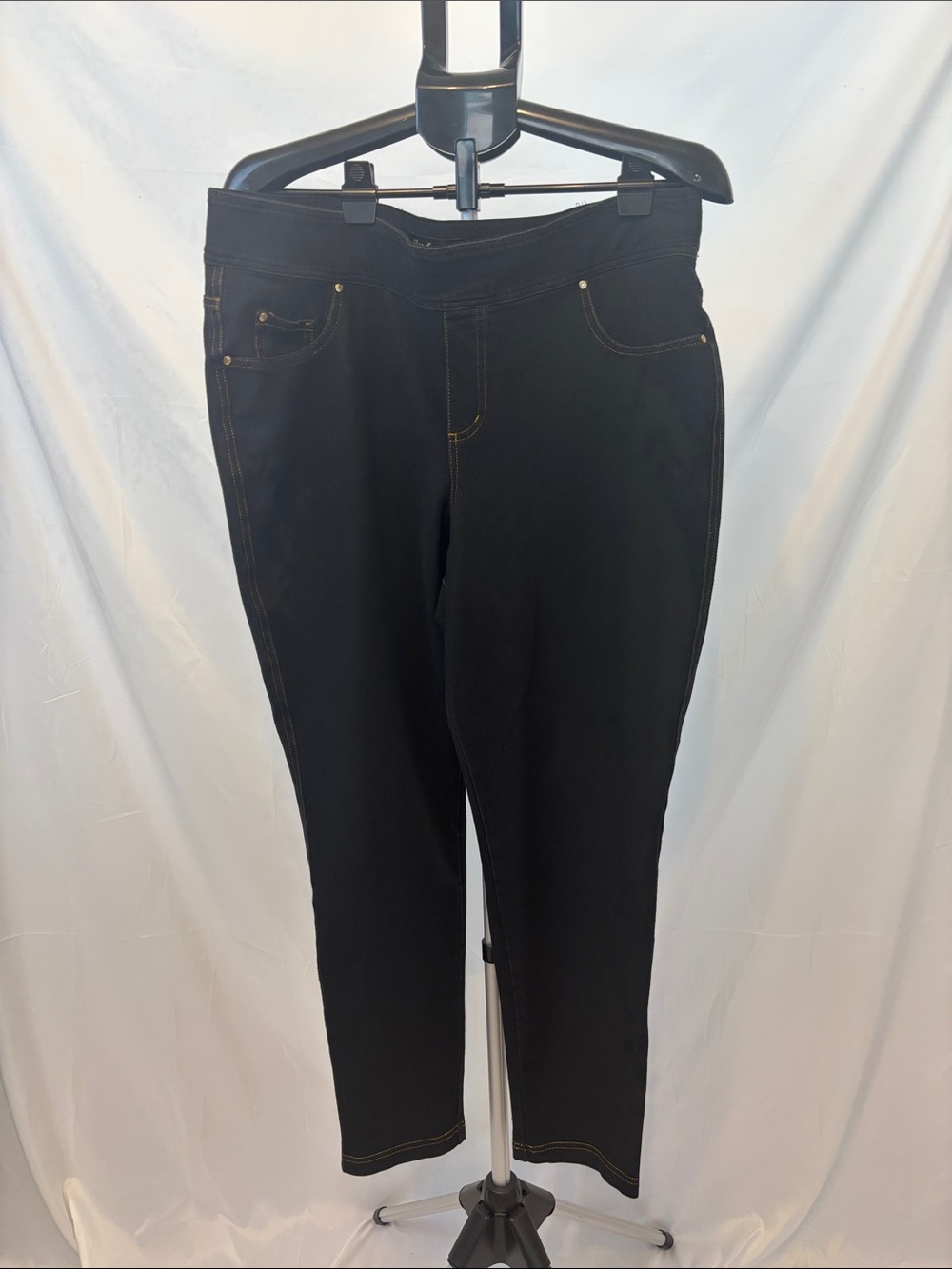 Like An Angel Black Pull-On Stretch Skinny Jeans Jeggings Plus Size 3X